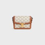 TEEN TRIOMPHE BAG IN TRIOMPHE CANVAS AND CALFSKIN WHITE
