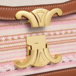 TEEN TRIOMPHE BAG IN STRIPED TEXTILE AND CALFSKIN - Image 3