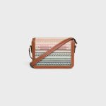 TEEN TRIOMPHE BAG IN STRIPED TEXTILE AND CALFSKIN - Image 5