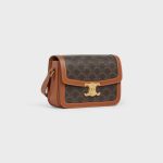 CLASSIQUE TRIOMPHE BAG IN TRIOMPHE CANVAS AND CALFSKIN TAN - Image 2