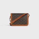 CLASSIQUE TRIOMPHE BAG IN TRIOMPHE CANVAS AND CALFSKIN TAN - Image 3