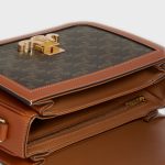 CLASSIQUE TRIOMPHE BAG IN TRIOMPHE CANVAS AND CALFSKIN TAN - Image 4