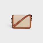 CLASSIQUE TRIOMPHE BAG IN TEXTILE AND CALFSKIN NATURAL / TAN - Image 3