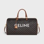 CELINE Large Travel Bag IN Triomphe Canvas with Celine Print